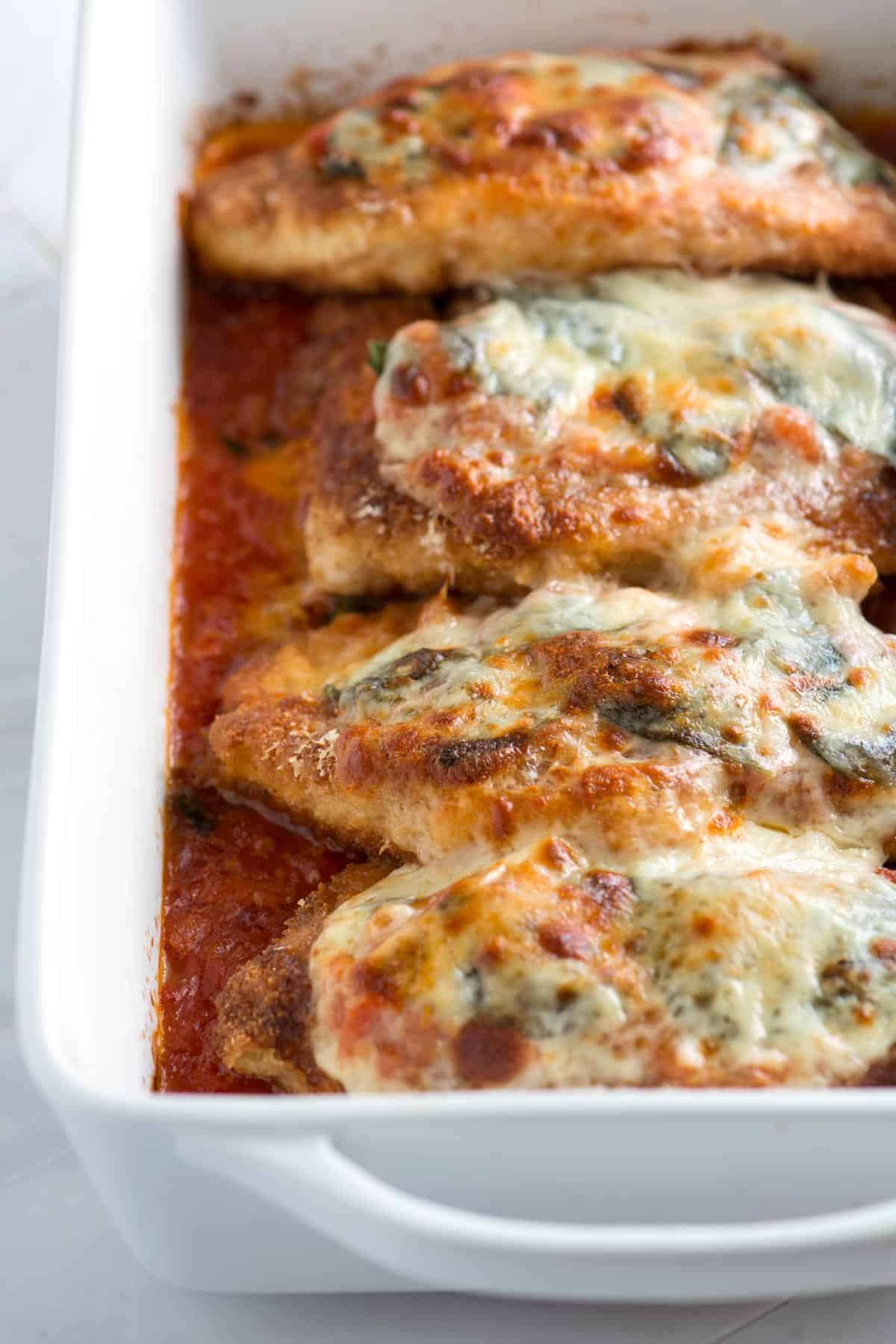 Home » dinner ideas & recipes » quick and easy dinner recipes » easy baked chicken parmesan recipe. Ultimate Easy Chicken Parmesan