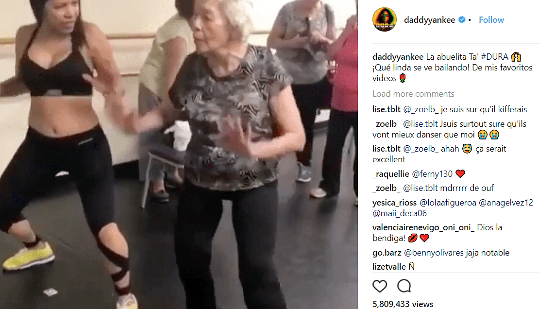 Grandma Dances To Daddy Yankee's "Dura" InspireMore