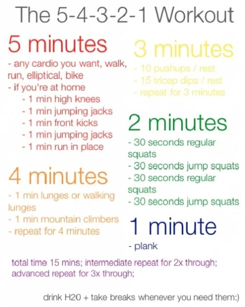 The 54321 Workout A collection of fitness