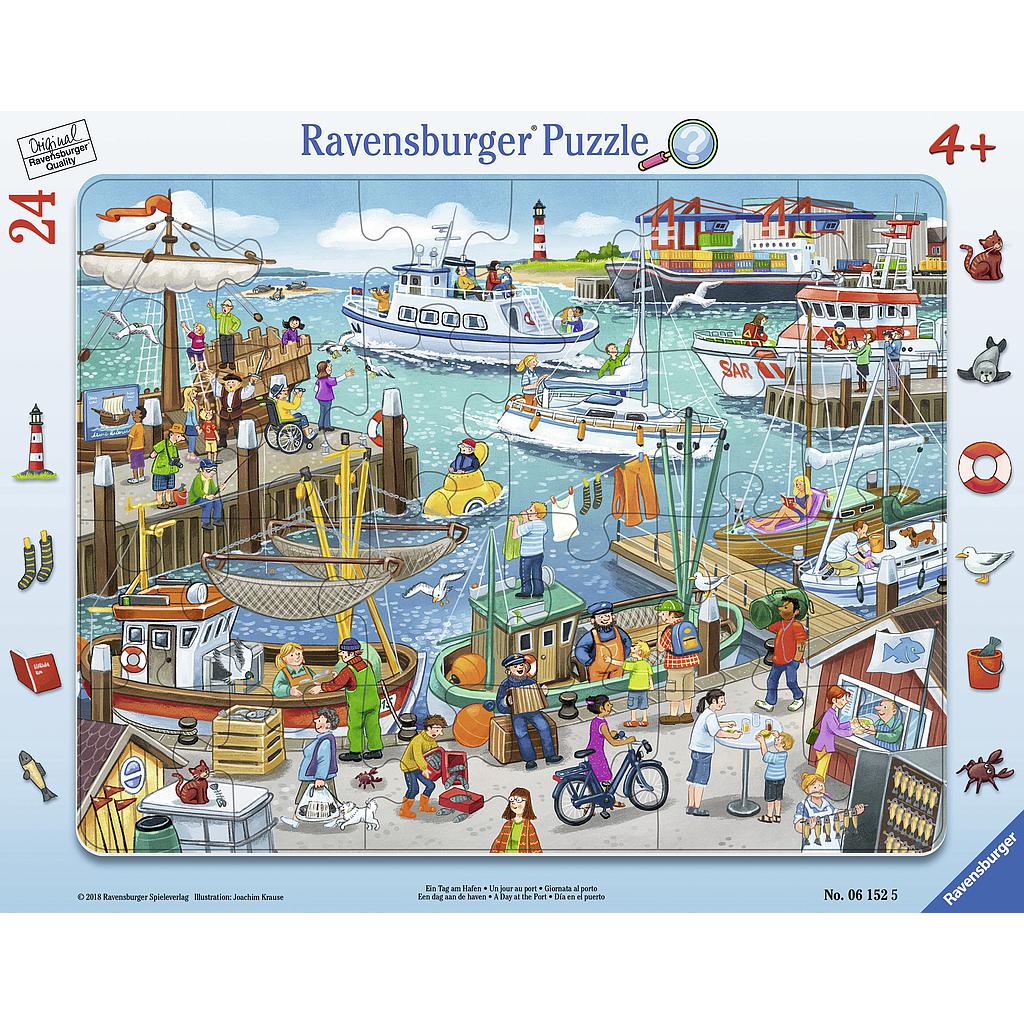 Ravensburger Frame Puzzle 24 pc Day At The Harbour Insplay