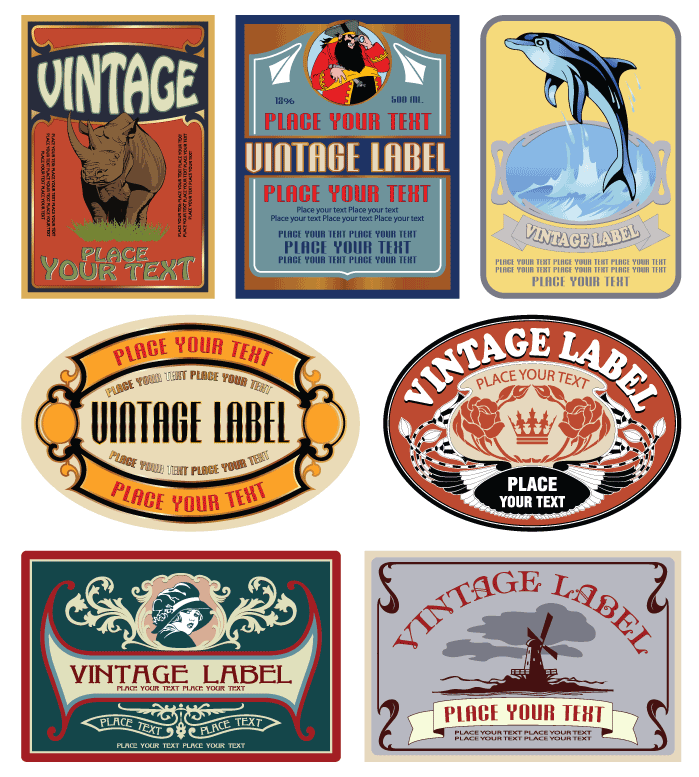 Custom Vintage Labels With a Variety of Choices Instabox
