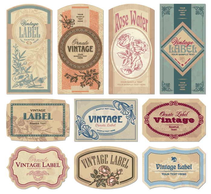 Custom Vintage Labels With a Variety of Choices Instabox