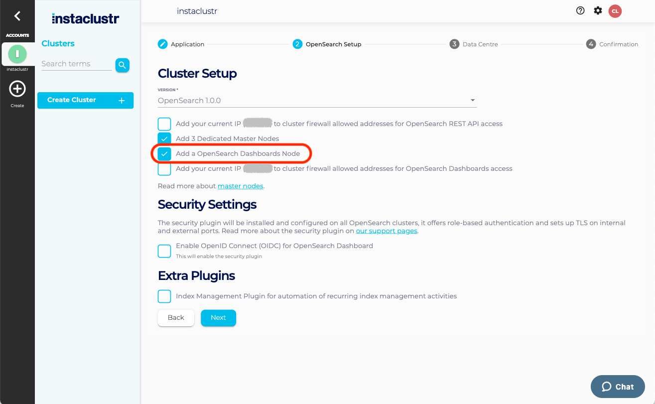 Creating an OpenSearch Cluster with OpenSearch Dashboards