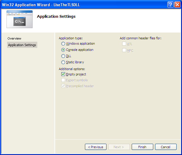 Using the dynamiclink library (DLL) in Windows applications