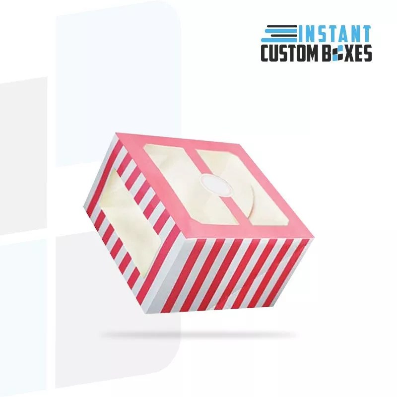 Get Custom Pink Bakery Boxes with Window In Bulk Instant Custom Boxes