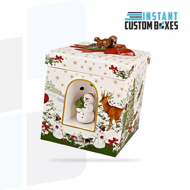 Ornament Gift Box With Window At Wholesale Rate Instant Custom Boxes