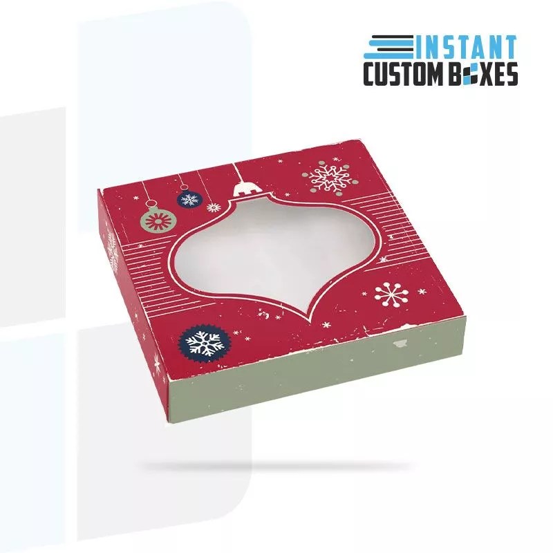 Ornament Gift Box With Window At Wholesale Rate Instant Custom Boxes