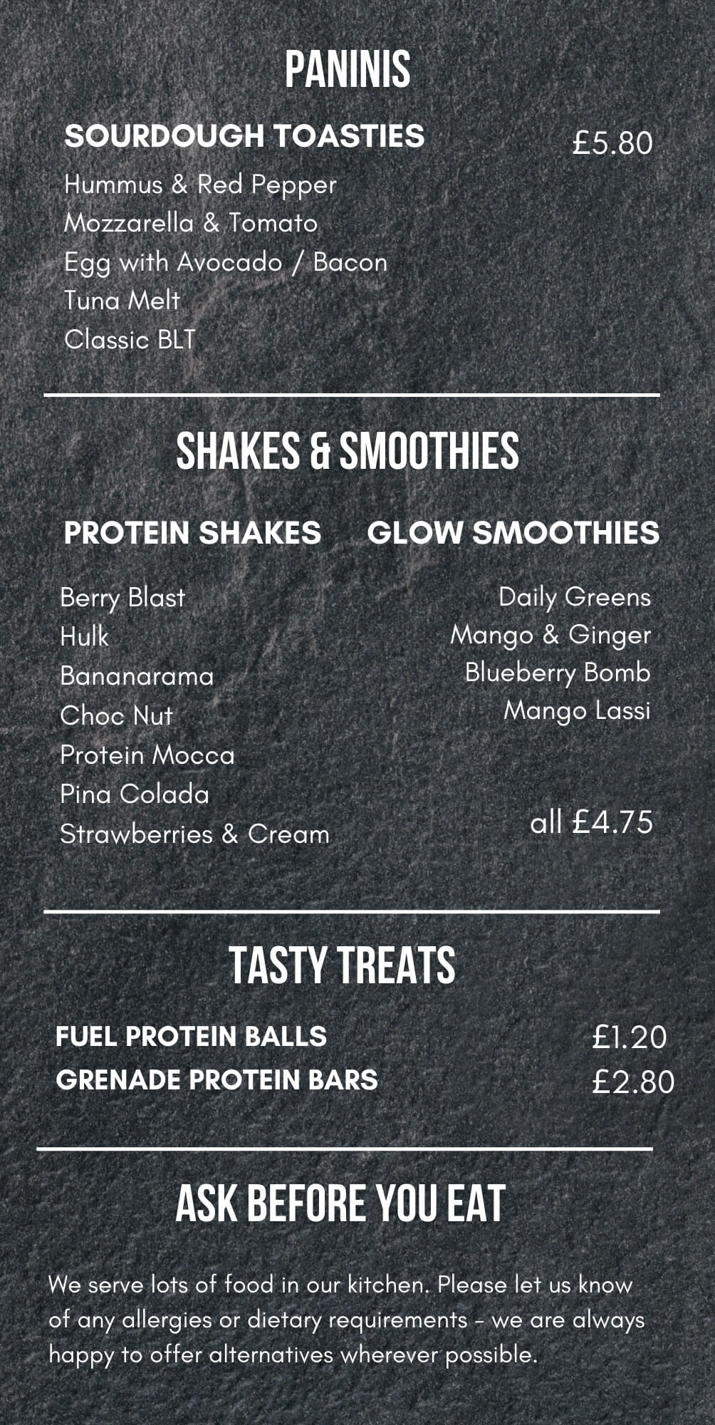 Fuel health food Cafe at Instinct Gym & Wellbeing in Tarporley, Cheshire