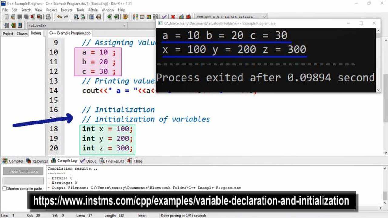 Variable Declaration and Initialization C++ Programs