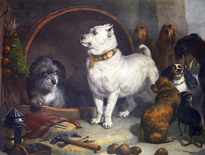 Intaglio art prints Alexander & Diogenes, Restrike etchings Animals