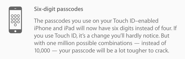 6 Digits Are Better Than 4! iOS 9 to Boost Passcode Security The Mac