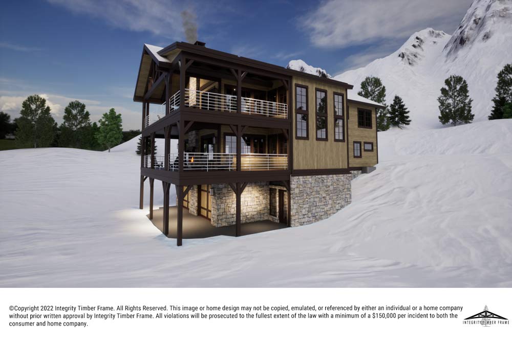 Powder Mountain Timber Frame Home Eden, Utah Custom Plan