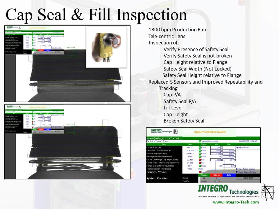 Cap Seal and Fill Inspection