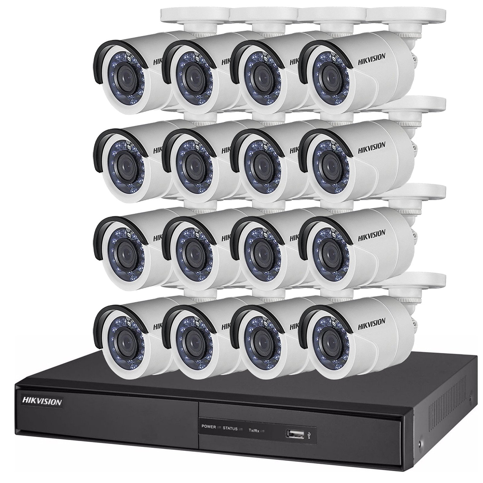Kit vidéo surveillance 16 cameras et dvr turbo HD Hikvision INTEGSY