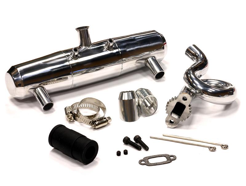 Dual Exhaust Chrome Tune Pipe for Baja 5B, 5B2.0 & 5T for R/C or RC
