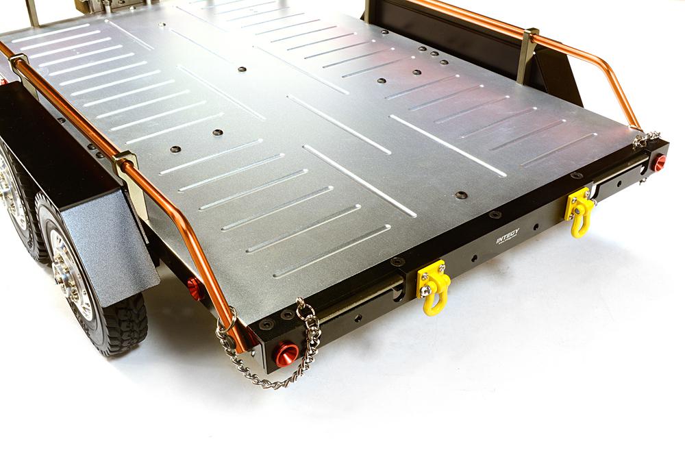 Machined Alloy Flatbed Dual Axle Car Trailer Kit for 1/10 Scale RC for