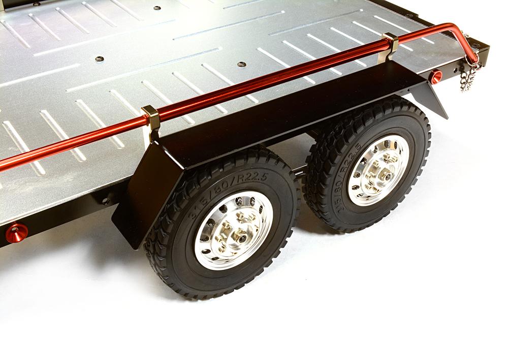 Machined Alloy Flatbed Dual Axle Car Trailer Kit for 1/10 Scale RC for