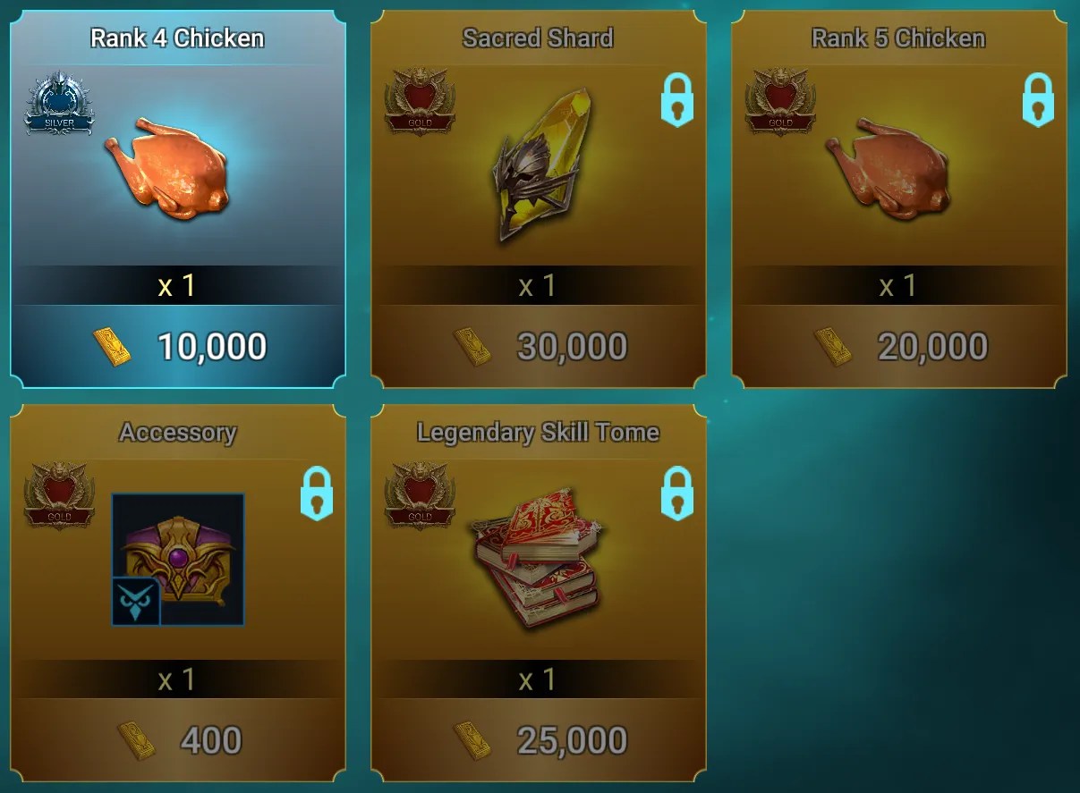 Raid Shadow Legends Bazaar Item Values InTeleria