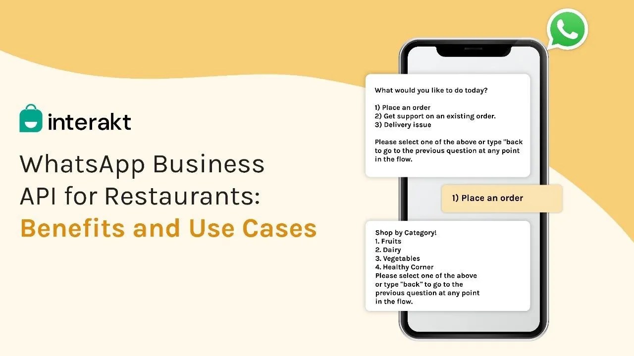 WhatsApp Business API for Restaurants Benefits and Use Cases Interakt WhatsApp for Business