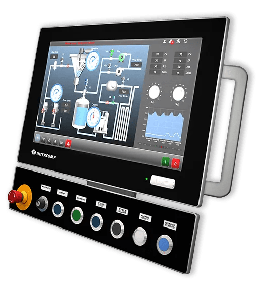 Industrial panel PC with button panel » S.p.A.