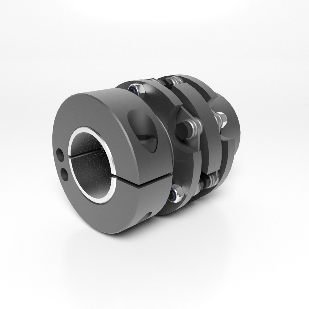 T8 50 200 Nm Pedestal Mount Clamping Ring Double Flex Couplings