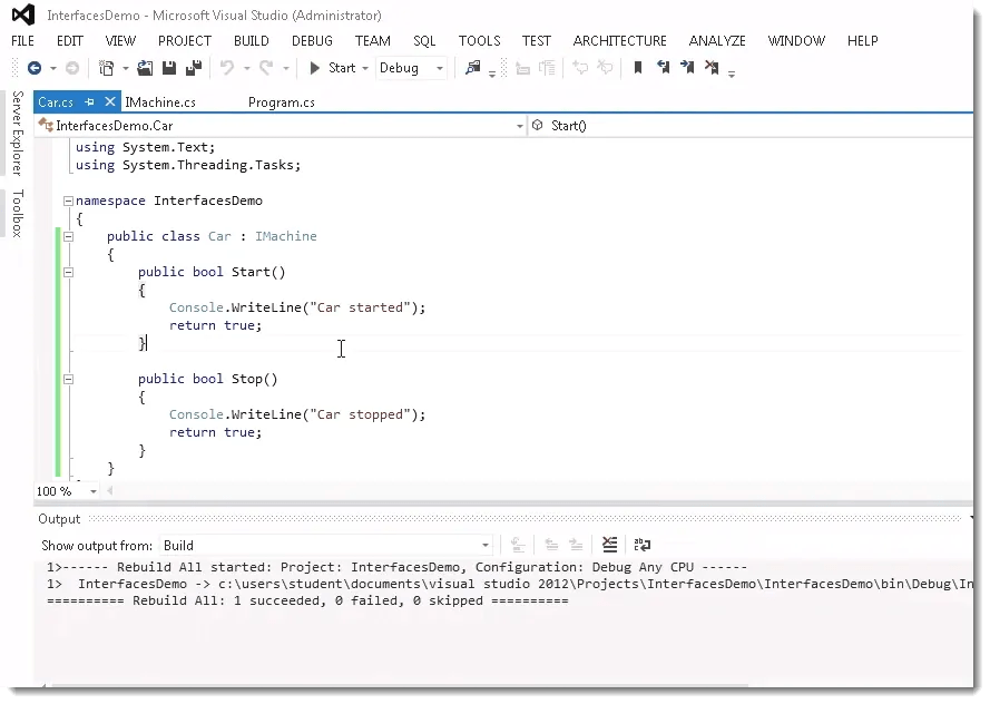 Video Getting Started with C Interfaces by Dan Wahlin Interface