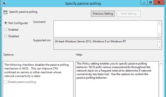 Configuring Network Connectivity Status Indicator (NCSI) with Group