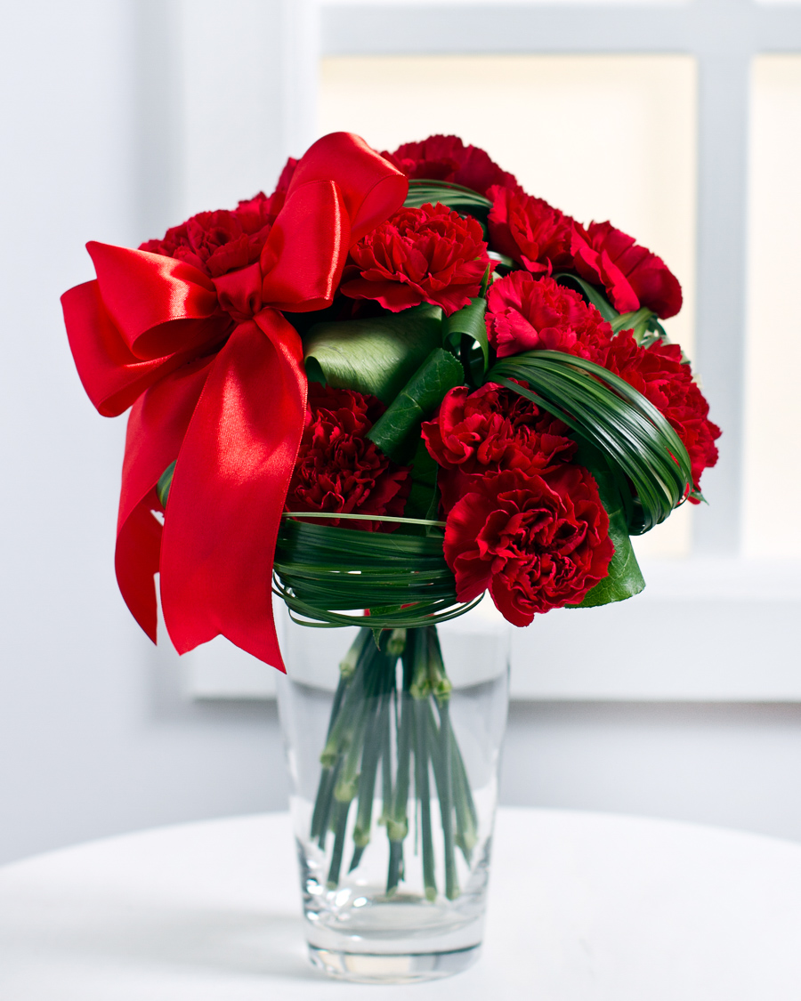 Lovely Bouquet of Red Carnations Anniversary Interflora Belarus