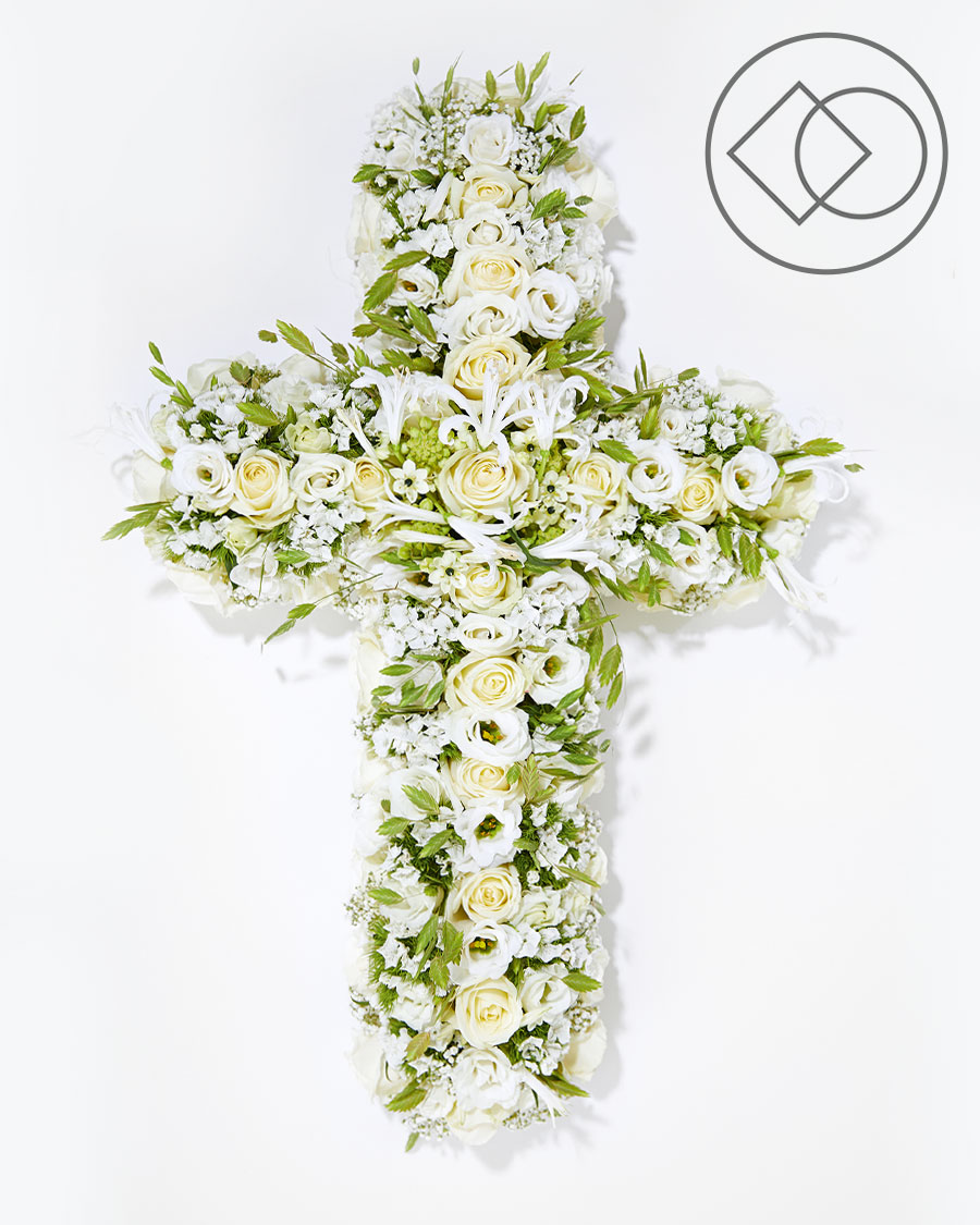 Serenity Cross Shaped Funeral Arrangement Sympathy & funeral