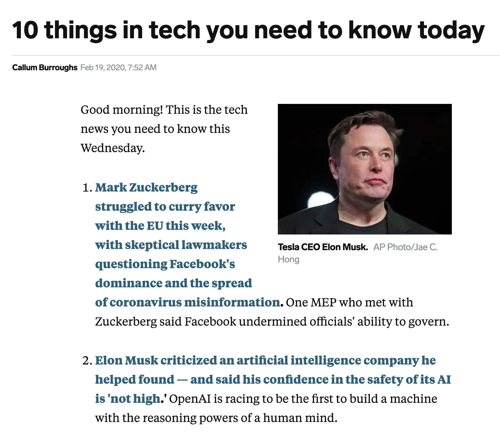 Business Insider's '10 Things In Tech You Need To Know'