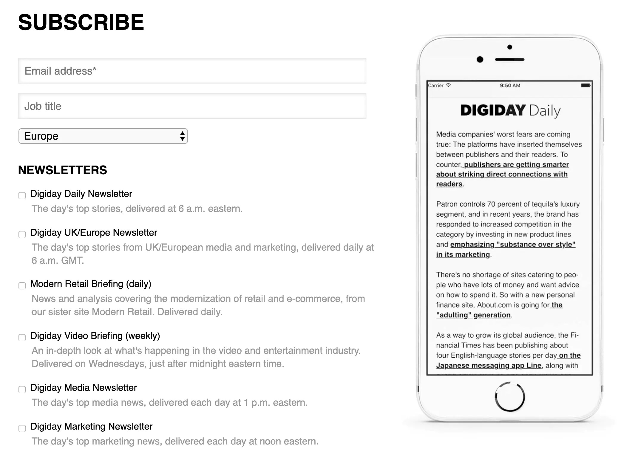 The Digiday UK newsletter