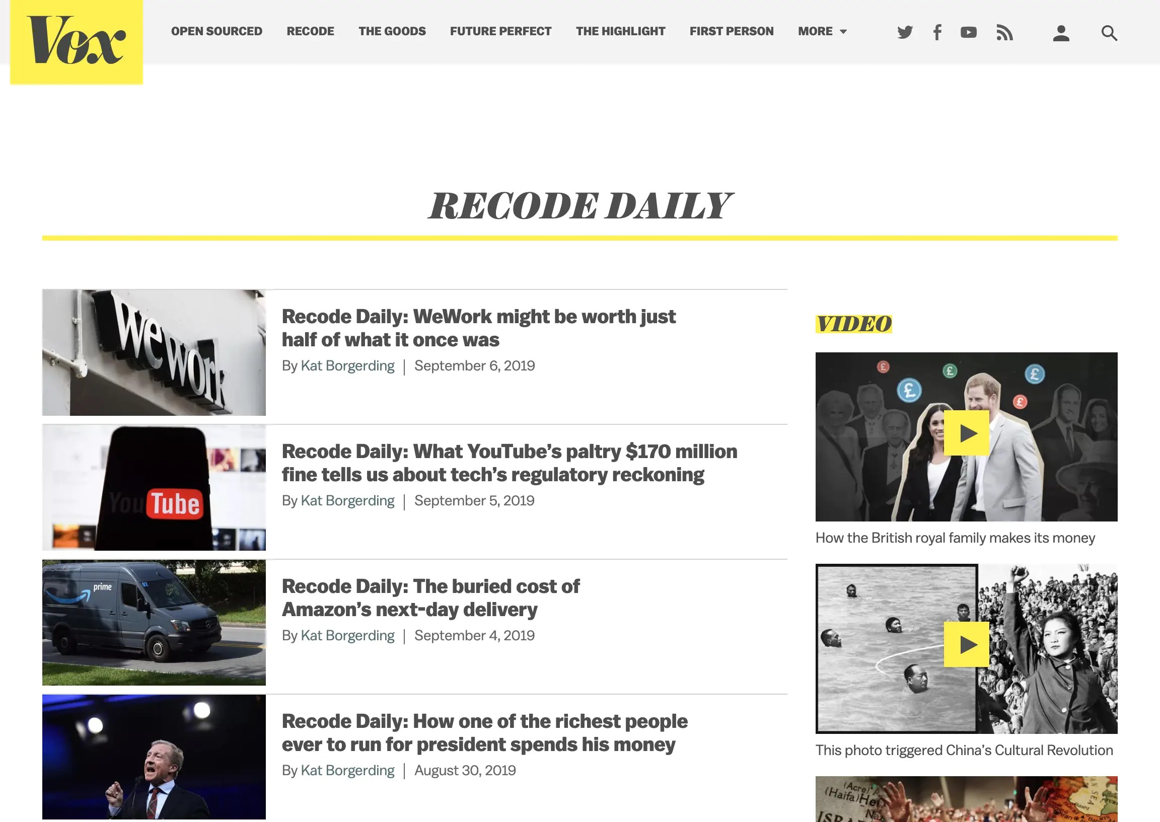 The Recode Daily newsletter by Vox