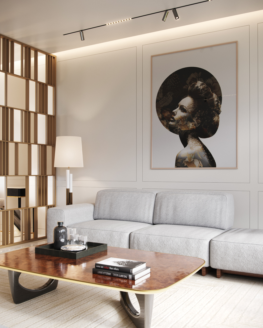 Contemporary Neutral Living Room In New York Covet Edition