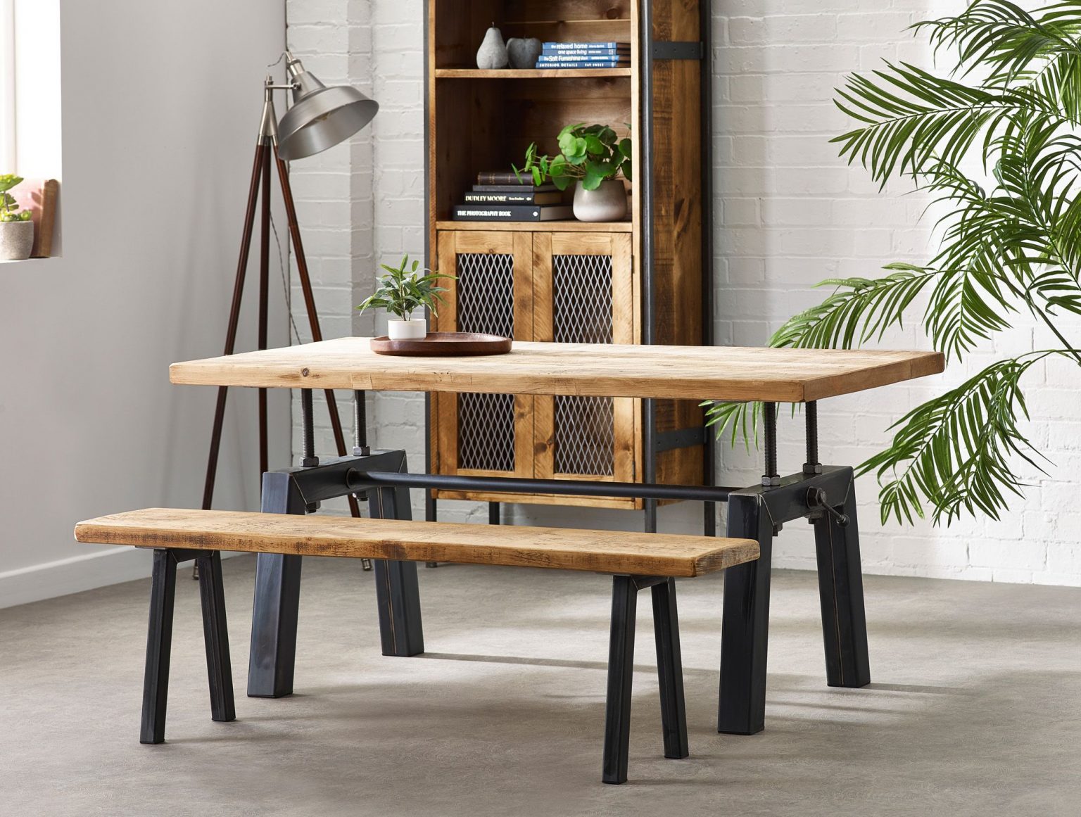 Heritage Reclaimed Wood Industrial Dining Table Storm Interiors
