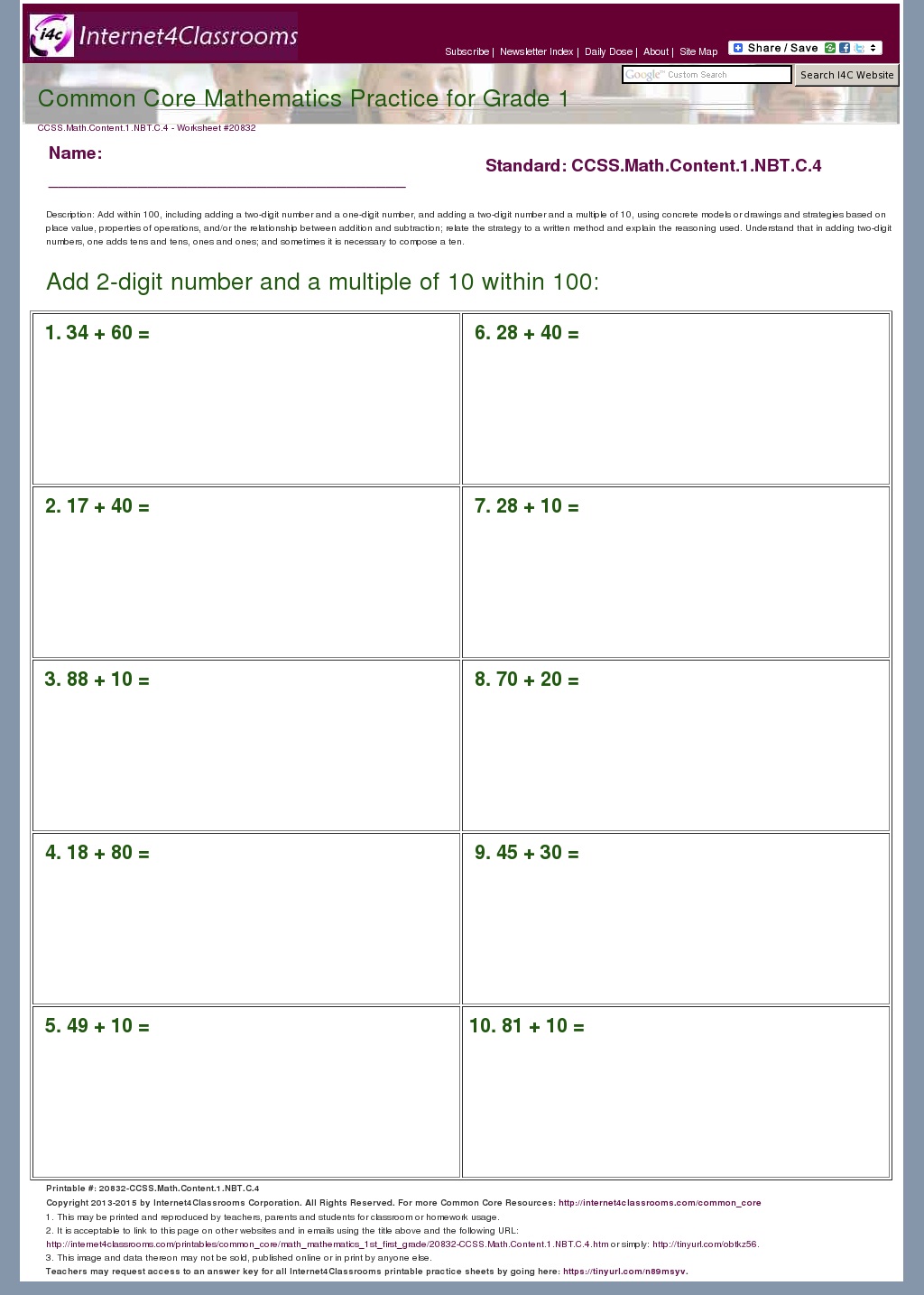 Description/Download Worksheet 20832. CCSS.Math.Content