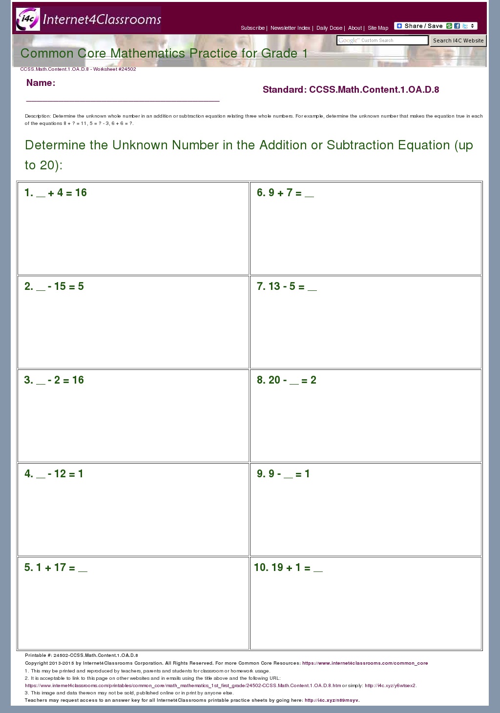 Description/Download Worksheet 24502. CCSS.Math.Content