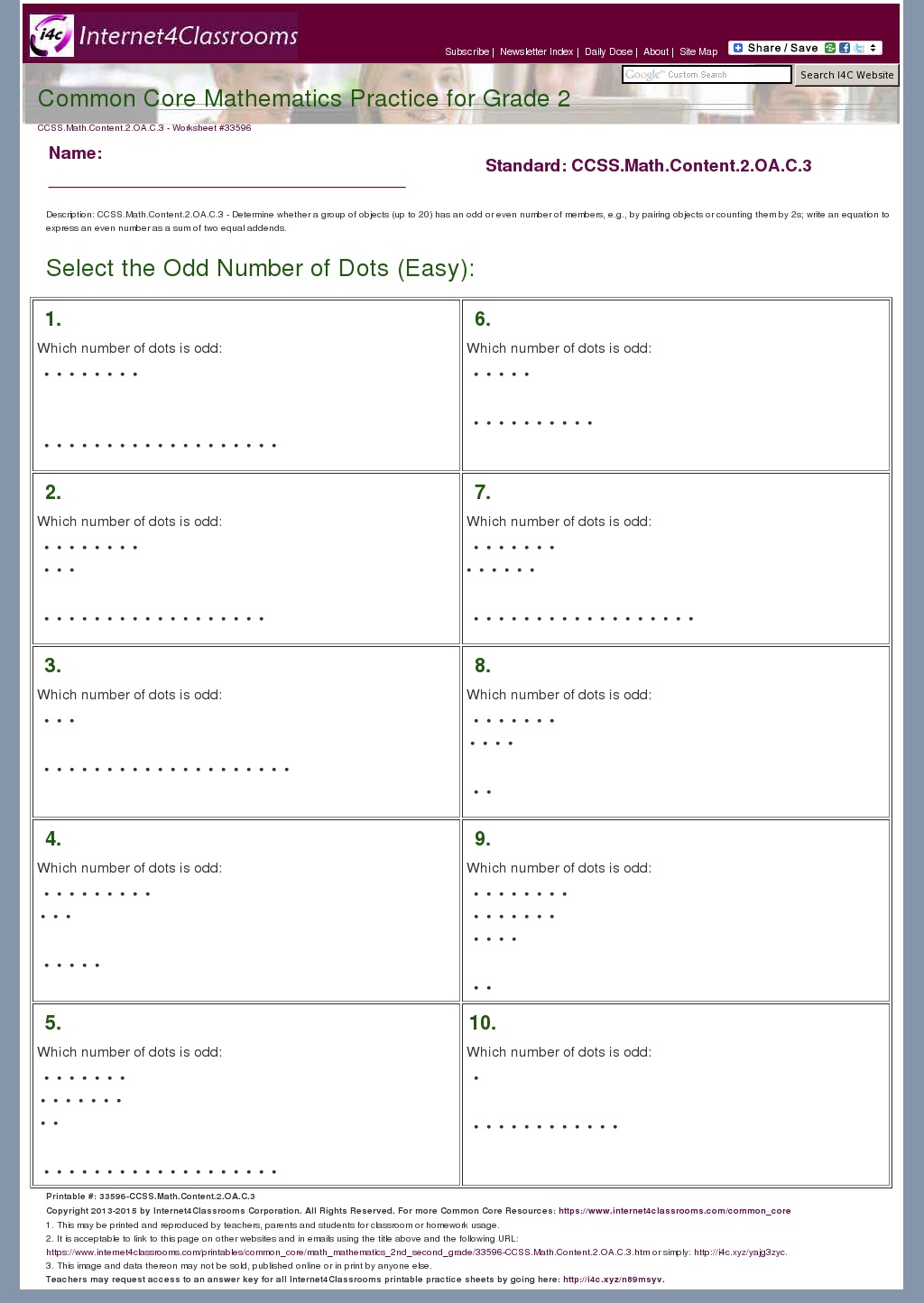 Description/Download Worksheet 33596. CCSS.Math.Content