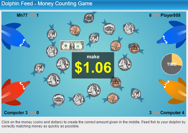 Games for 4th Graders on Multiplying & Dividing Money
