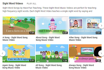 Kindergarten Language Arts Skill Builders - Recognizing Dolch Words