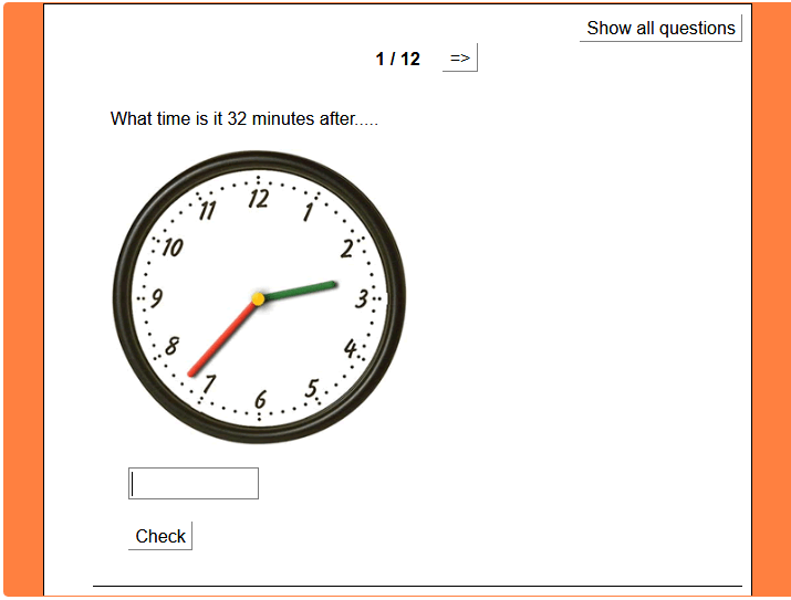 State Standard Assessments Mathematics Elapsed Time Practice