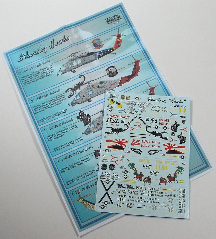 Modeler Print Scale 1/72 Sikorsky Hawks (Helicopter) Decals