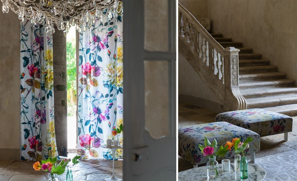 Tessuto in lino stampato Designers Guild Interni Collezioni