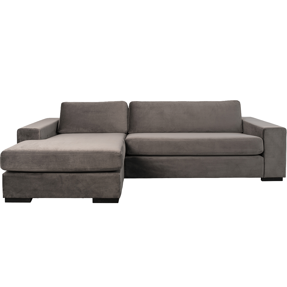 Sofa Fiep left grey velvet