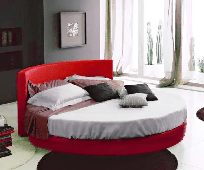 Ring Lux Letto rotondo matrimoniale con testiera