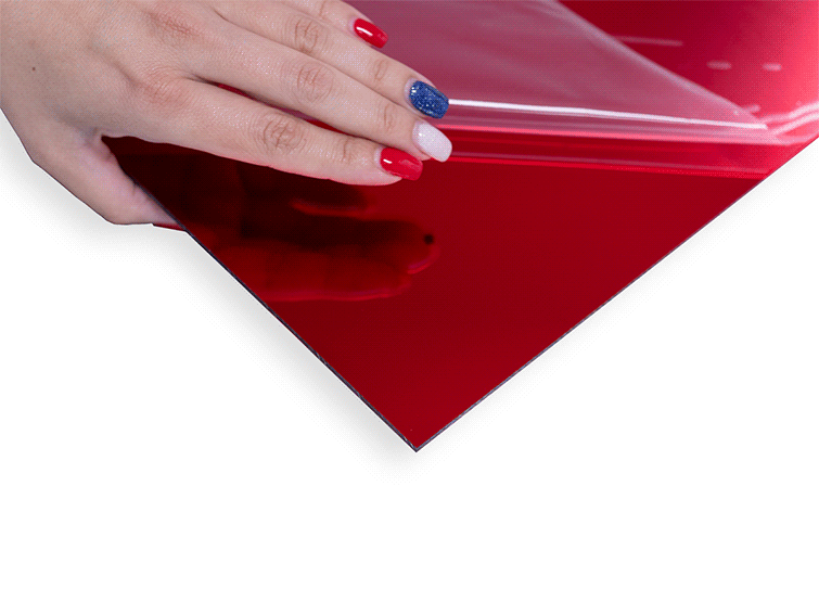 Craft Plastic Mirror Red Acrylic Sheet
