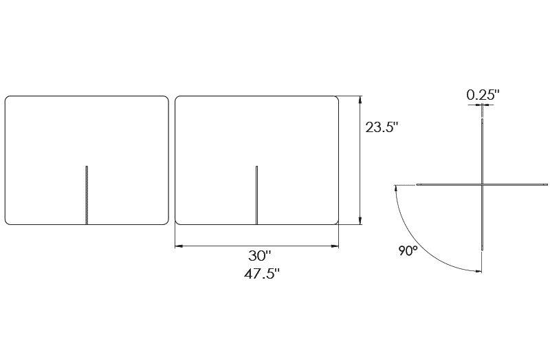 Portable Divider Wall Sneeze Guard Office Table Dividers Plastic Sheet