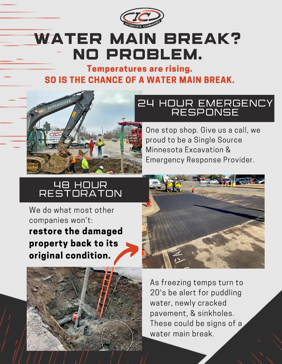 Water Main Break Interstate Companies