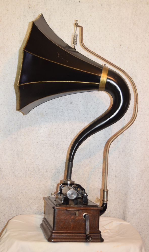 Edison Standard Phonograph, S Reproducer and Horn for sale