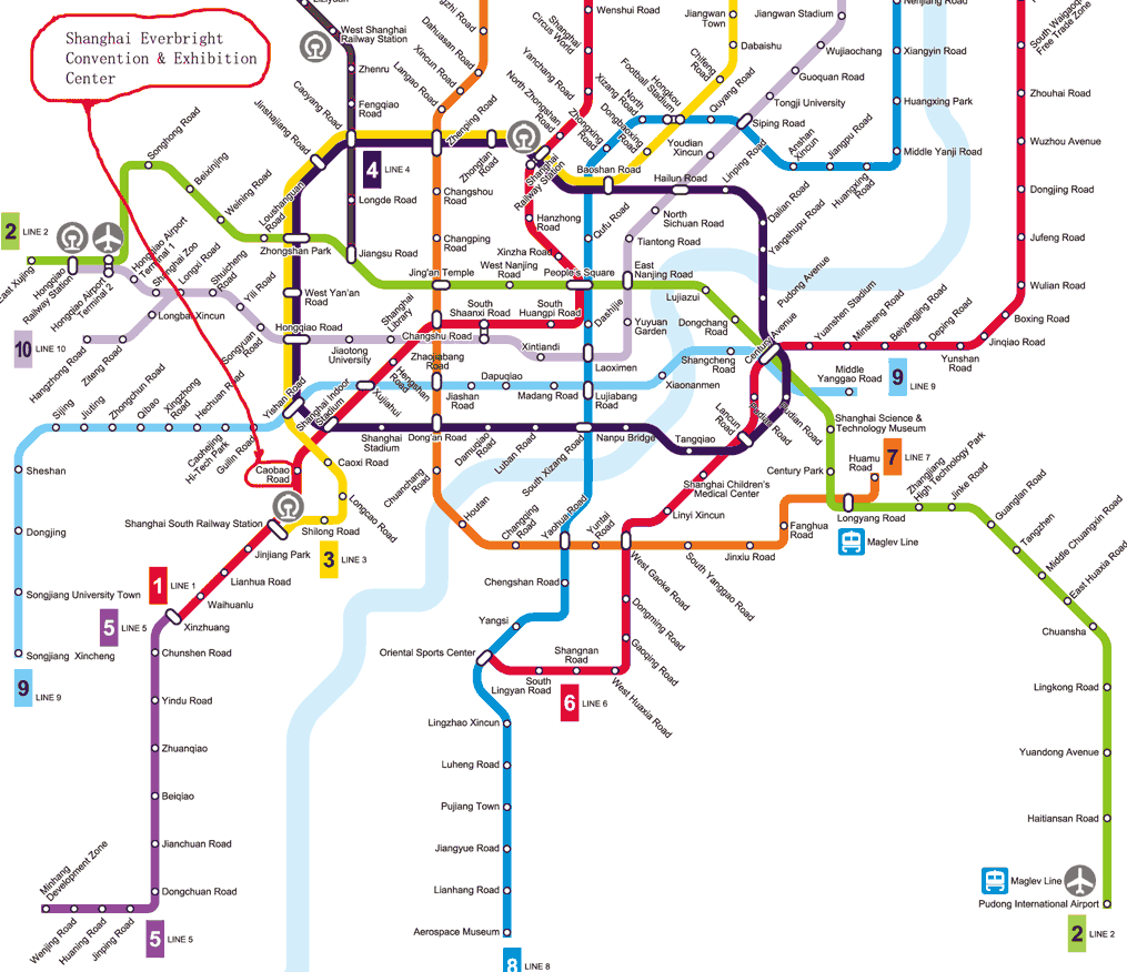 Shanghai Metro Network Map SHANGHAI METRO NETWORK MAP