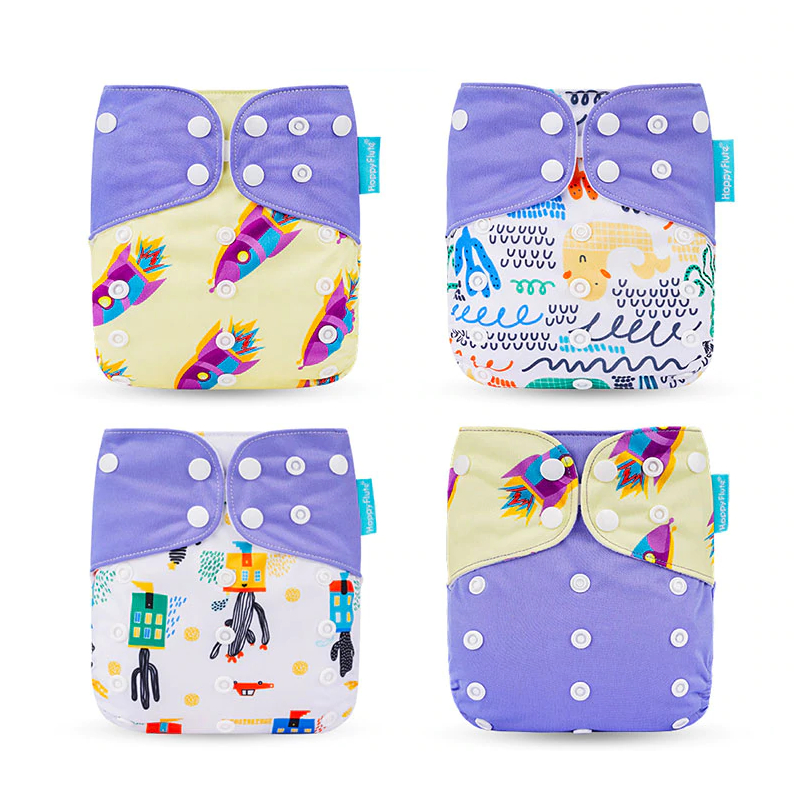 Couche en tissu lavable écologique pour bébé, de 0 à 2 ans